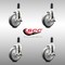 Service Caster 5 Inch 316SS Thermoplastic Rubber Swivel 1-3/8 Inch Stem Caster Set Brake SCC SCC-SS316EX20S514-TPRB-TLB-138-4 - alternate 3